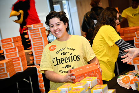 Erin Turpin volunteers during a One Million Acts of Good event.